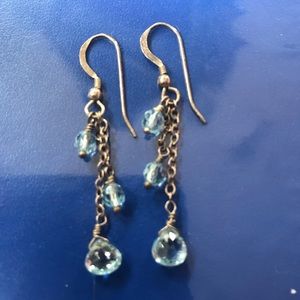 Sterling with lt blue stones